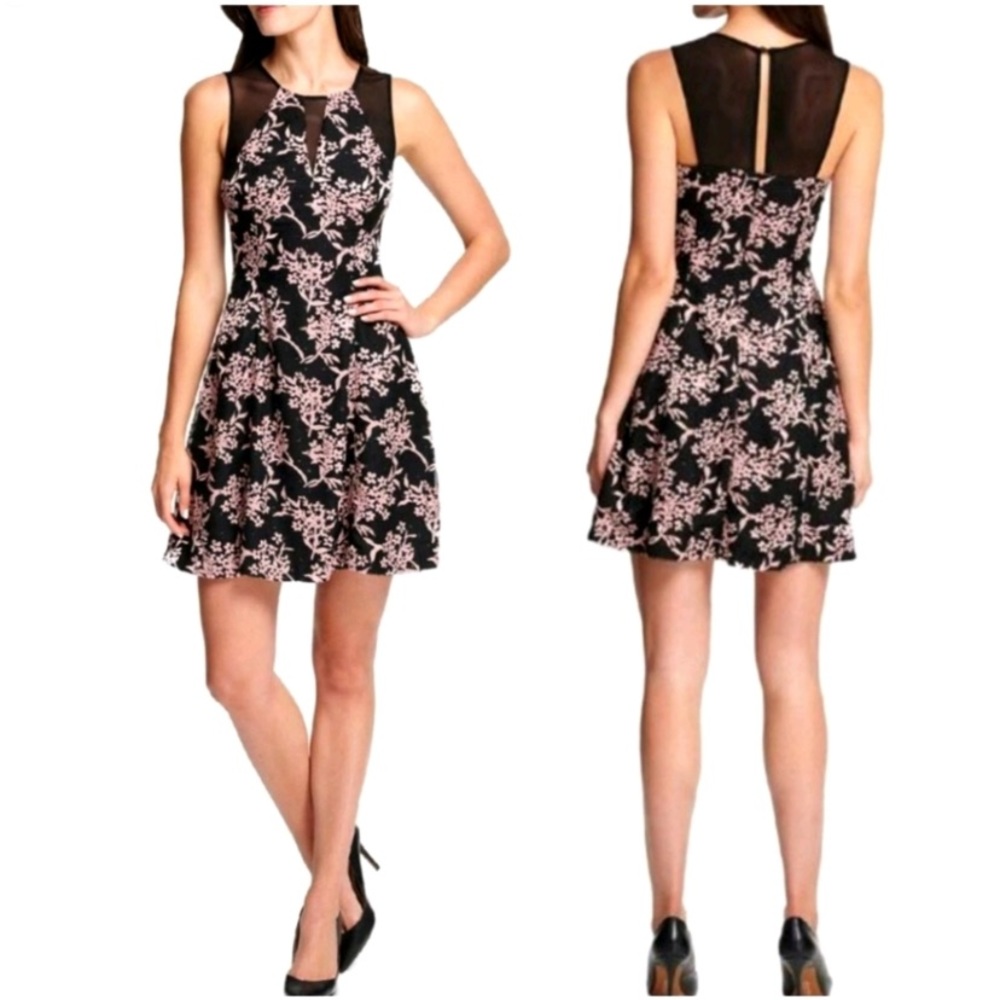 NWT Guess Illusion V-Neck Minidress